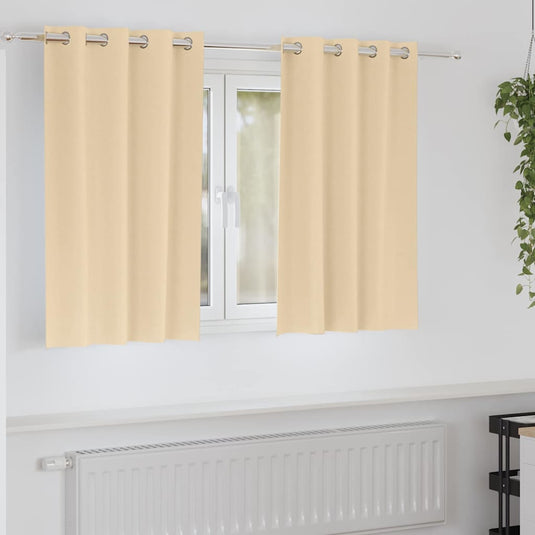Vidaxl zwart-out gordijnen met ringen 2 pcs crème 140 x 140 cm