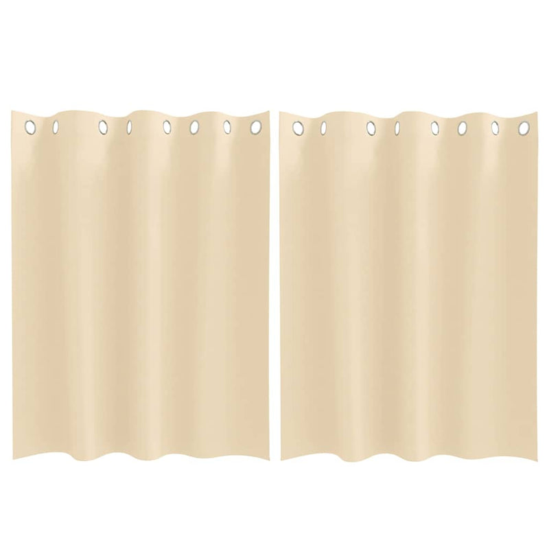 Load image into Gallery viewer, Vidaxl zwart-out gordijnen met ringen 2 pcs crème 140 x 140 cm

