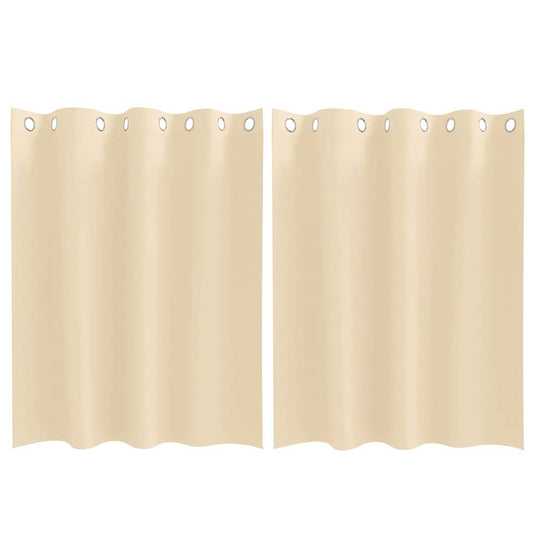 Vidaxl zwart-out gordijnen met ringen 2 pcs crème 140 x 140 cm