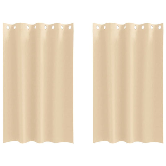 Vidaxl zwart-out gordijnen met ringen 2 pcs crème 175 x 140 cm