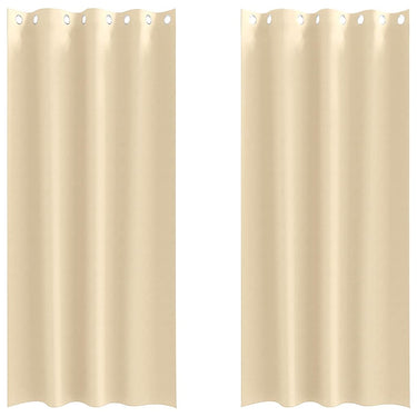 Vidaxl zwart-out gordijnen met ringen 2 pcs crème 260 x 140 cm