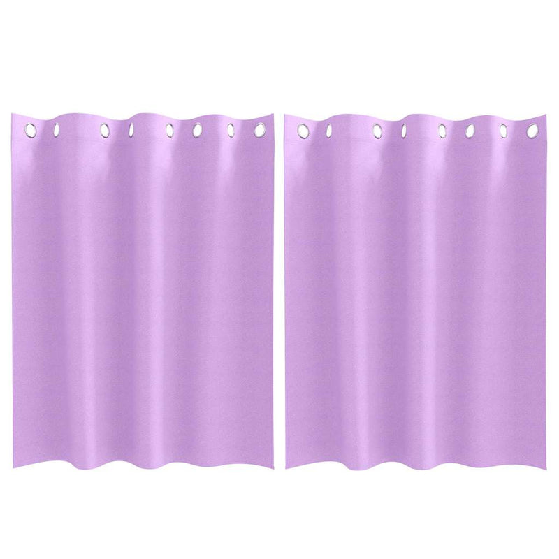 Load image into Gallery viewer, Vidaxl zwart-out gordijnen met ringen 2 pcs paars 140 x 140 cm
