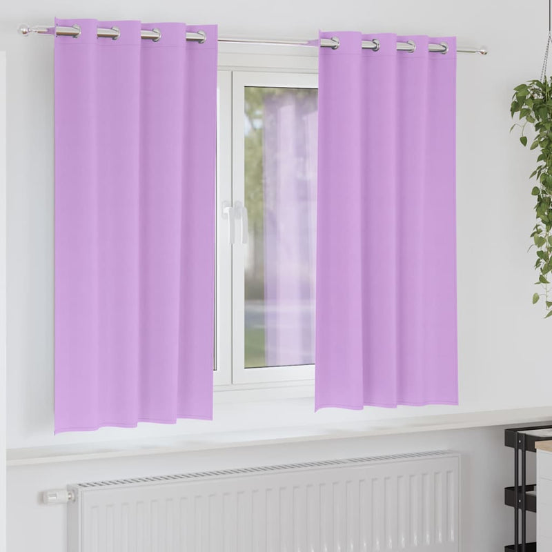 Load image into Gallery viewer, Vidaxl zwart-out gordijnen met ringen 2 pcs paars 175 x 140 cm
