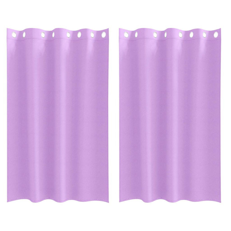 Load image into Gallery viewer, Vidaxl zwart-out gordijnen met ringen 2 pcs paars 175 x 140 cm
