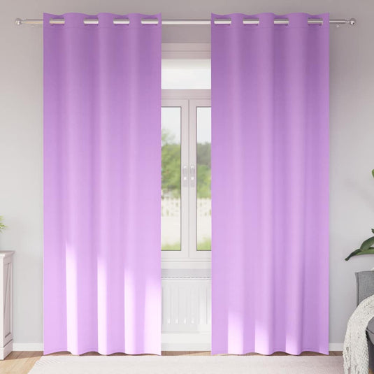 Vidaxl zwart-out gordijnen met ringen 2 pcs paars 225 x 140 cm