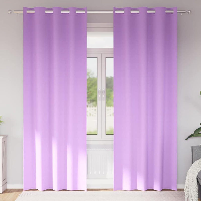 Load image into Gallery viewer, Vidaxl zwart-out gordijnen met ringen 2 pcs paars 245 x 140 cm
