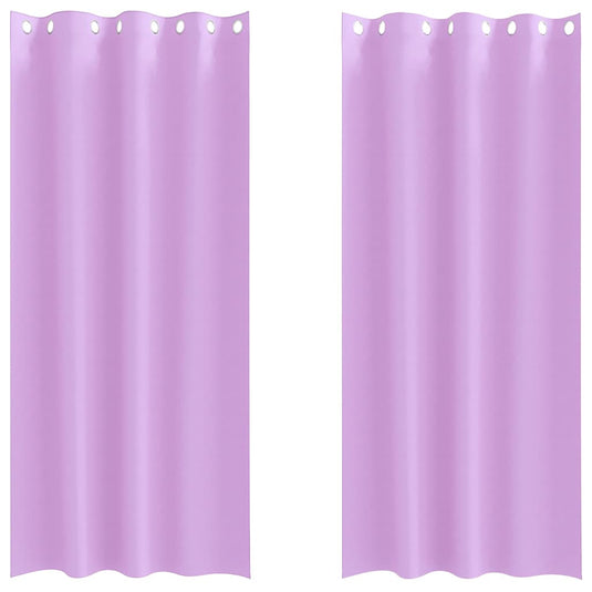 Vidaxl zwart-out gordijnen met ringen 2 pcs paars 260 x 140 cm