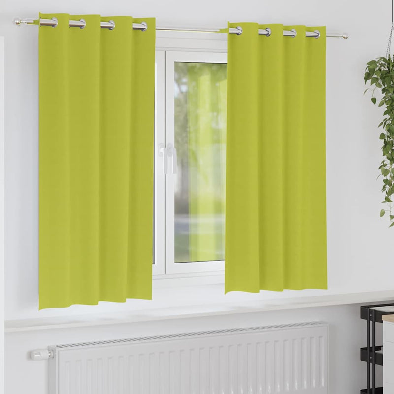 Load image into Gallery viewer, Vidaxl zwart-out gordijnen met ringen 2 pcs groen 175 x 140 cm
