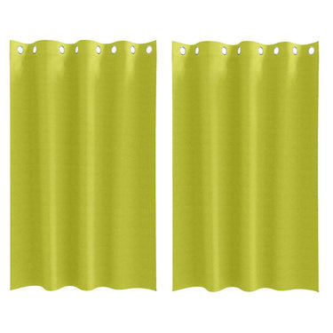 Vidaxl zwart-out gordijnen met ringen 2 pcs groen 175 x 140 cm