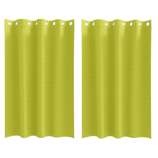 Vidaxl zwart-out gordijnen met ringen 2 pcs groen 175 x 140 cm