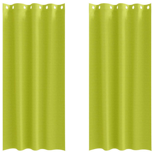 Vidaxl zwart-out gordijnen met ringen 2 pcs groen 245 x 140 cm