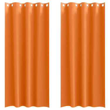 Vidaxl zwart-out gordijnen met ringen 2 pcs feloranje 225 x 140 cm