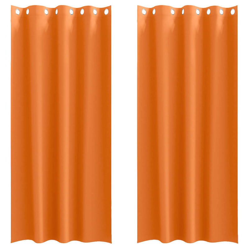 Load image into Gallery viewer, Vidaxl zwart-out gordijnen met ringen 2 pcs feloranje 225 x 140 cm
