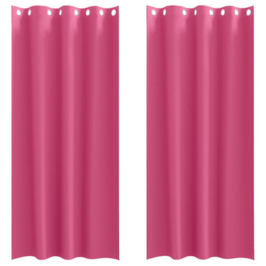 Vidaxl zwart-out gordijnen met ringen 2 pcs felroze 245 x 140 cm