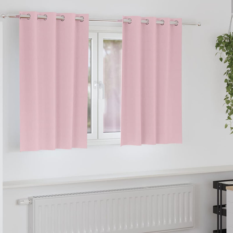 Load image into Gallery viewer, Vidaxl zwart-out gordijnen met ringen 2 pcs babyroze 140 x 140 cm
