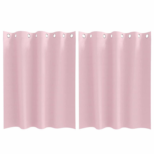 Vidaxl zwart-out gordijnen met ringen 2 pcs babyroze 140 x 140 cm
