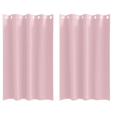 Vidaxl zwart-out gordijnen met ringen 2 pcs babyroze 175 x 140 cm
