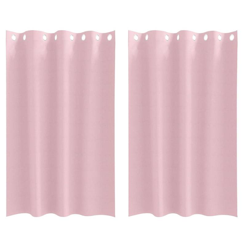 Load image into Gallery viewer, Vidaxl zwart-out gordijnen met ringen 2 pcs babyroze 175 x 140 cm
