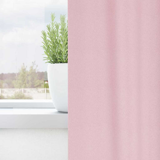 Vidaxl zwart-out gordijnen met ringen 2 pcs babyroze 225 x 140 cm