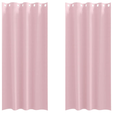 Vidaxl zwart-out gordijnen met ringen 2 pcs babyroze 225 x 140 cm