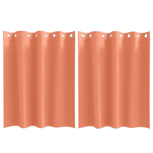 Vidaxl zwart-out gordijnen met ringen 2 pcs terracotta 140 x 140 cm