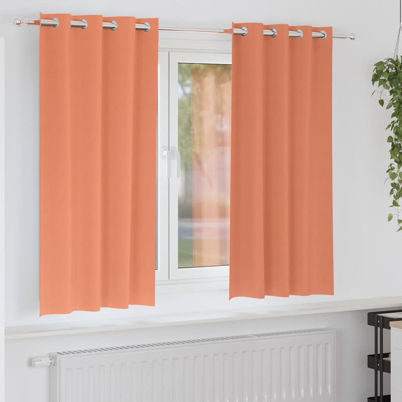 Load image into Gallery viewer, Vidaxl zwart-out gordijnen met ringen 2 pcs terracotta 175 x 140 cm
