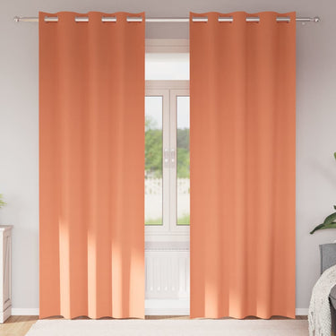 Vidaxl zwart-out gordijnen met ringen 2 pcs terracotta 225 x 140 cm