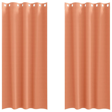 Vidaxl zwart-out gordijnen met ringen 2 pcs terracotta 260 x 140 cm