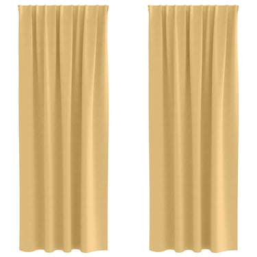 Vidaxl zwart-out gordijnen met ringen 2 pcs beige 225 x 140 cm