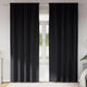 Vidaxl zwart-out gordijnen met ringen 2 pcs zwart 245 x 140 cm