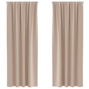 Vidaxl zwart-out gordijnen met ringen 2 pcs taupe 225 x 140 cm