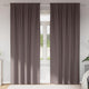 Vidaxl zwart-out gordijnen met ringen 2 pcs donkerbruin 245 x 140 cm