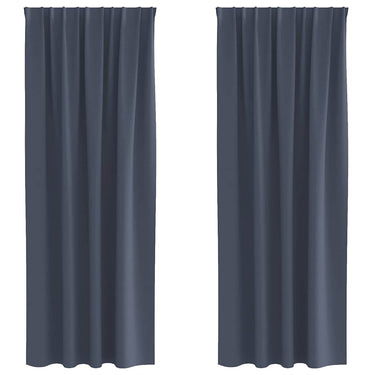Vidaxl zwart-out gordijnen met ringen 2 pcs antraciet 260 x 140 cm