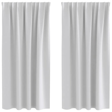 Vidaxl zwart-out gordijnen met ringen 2 pcs lichtgrijs 175 x 140 cm