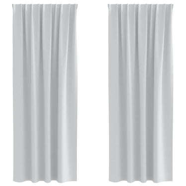 Vidaxl zwart-out gordijnen met ringen 2 pcs bleekgrijs 245 x 140 cm