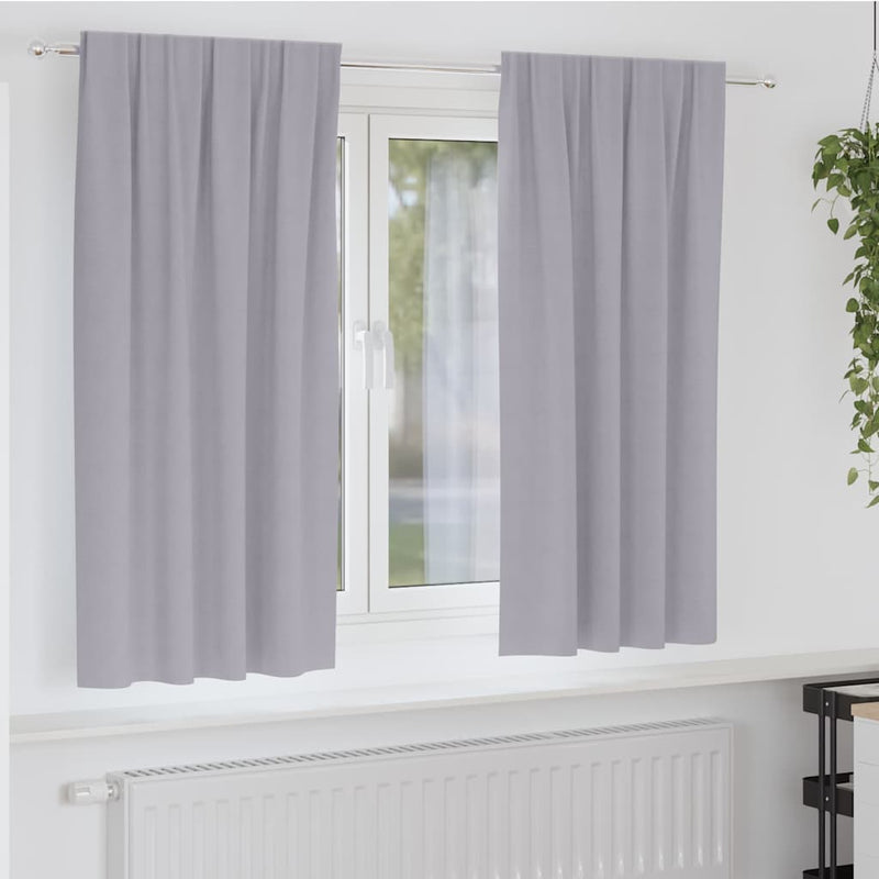 Load image into Gallery viewer, Vidaxl zwart-out gordijnen met ringen 2 pcs metaalgrijs 175 x 140 cm
