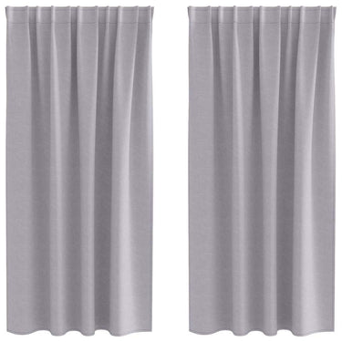 Vidaxl zwart-out gordijnen met ringen 2 pcs metaalgrijs 175 x 140 cm