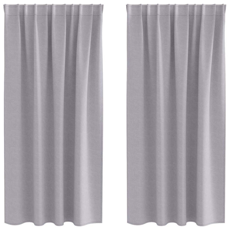 Load image into Gallery viewer, Vidaxl zwart-out gordijnen met ringen 2 pcs metaalgrijs 175 x 140 cm
