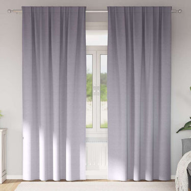 Vidaxl zwart-out gordijnen met ringen 2 pcs metaalgrijs 245 x 140 cm