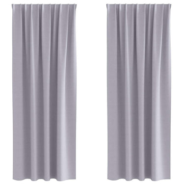 Vidaxl zwart-out gordijnen met ringen 2 pcs metaalgrijs 260 x 140 cm