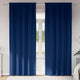 Vidaxl zwart-out gordijnen met ringen 2 pcs donkerblauw 260 x 140 cm