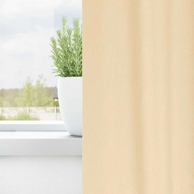 Load image into Gallery viewer, Vidaxl zwart-out gordijnen met ringen 2 pcs crème 225 x 140 cm
