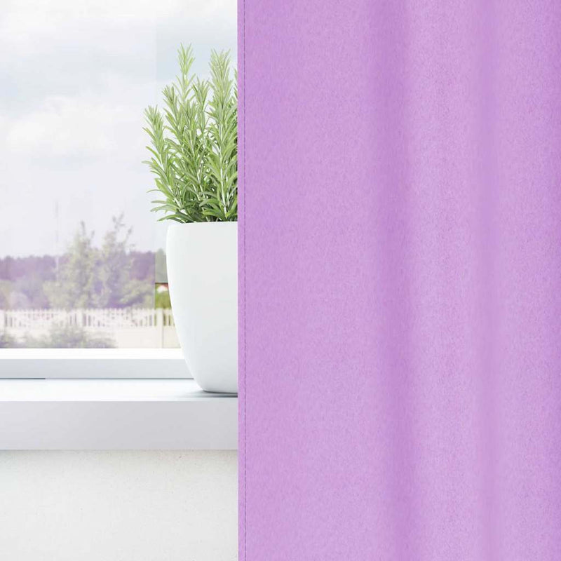 Load image into Gallery viewer, Vidaxl zwart-out gordijnen met ringen 2 pcs paars 140 x 140 cm

