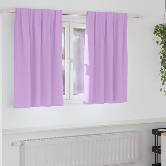 Vidaxl zwart-out gordijnen met ringen 2 pcs paars 140 x 140 cm