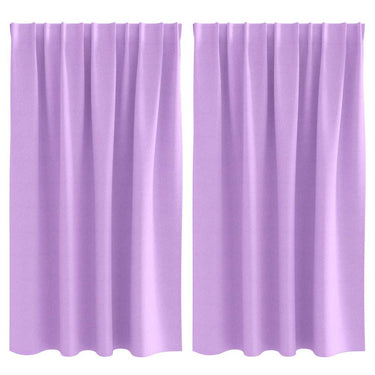Vidaxl zwart-out gordijnen met ringen 2 pcs paars 140 x 140 cm