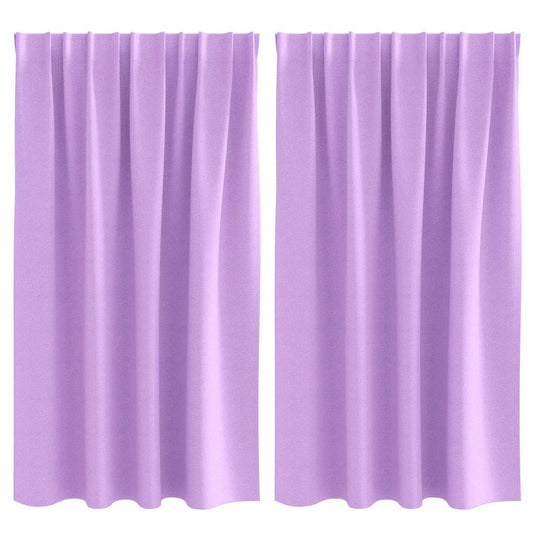 Vidaxl zwart-out gordijnen met ringen 2 pcs paars 140 x 140 cm