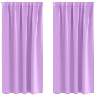 Vidaxl zwart-out gordijnen met ringen 2 pcs paars 175 x 140 cm