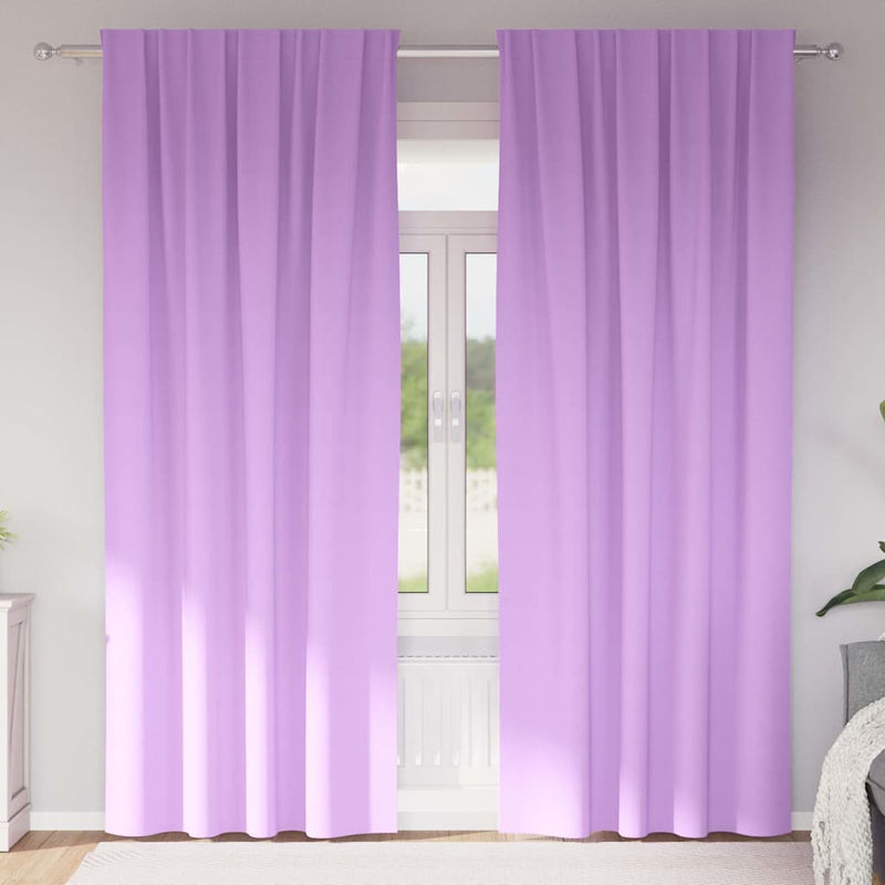 Load image into Gallery viewer, Vidaxl zwart-out gordijnen met ringen 2 pcs paars 225 x 140 cm
