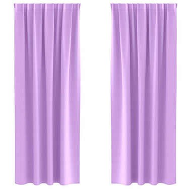 Vidaxl zwart-out gordijnen met ringen 2 pcs paars 245 x 140 cm