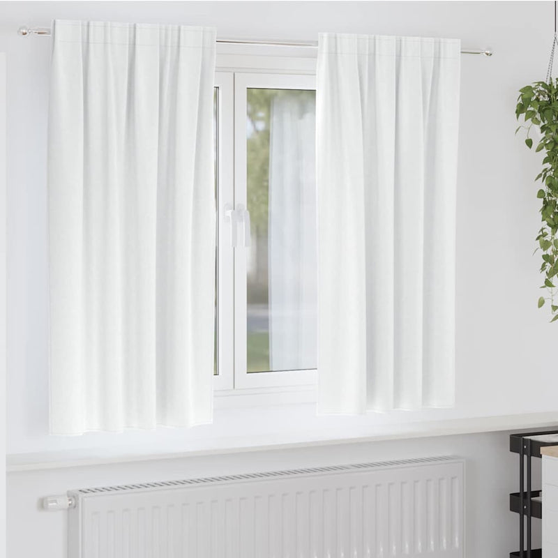 Load image into Gallery viewer, Vidaxl zwart-out gordijnen met ringen 2 pcs helder wit 175 x 140 cm
